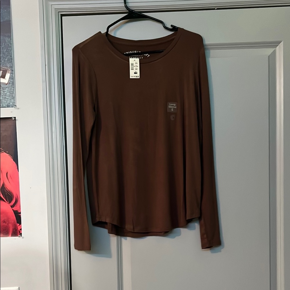 Aeropostale Brown Long Sleeve Shirt